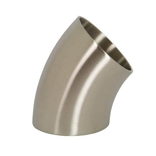 Glacier Tanks Butt Weld 1/2 inch 45 Degree Short Elbow Stainless Steel SS304 / 3A 