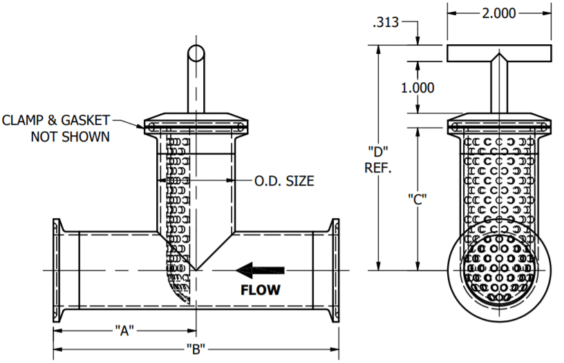 Fig 34 Strainer Dimensions Fig 34 Carbon Steel Strainer ITVEYB