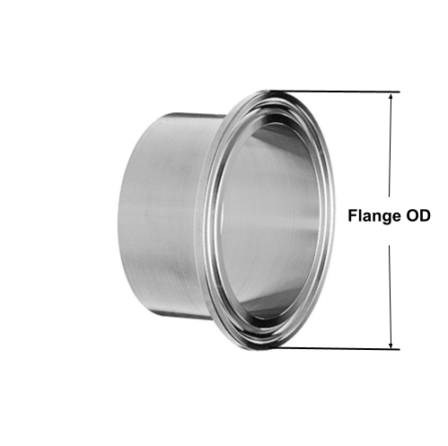1.25 "Sanitary IG Threaded Fitting Flange Ferrule For Tri Clamp 64mm SS316 NPT