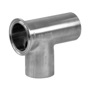 BPE Short Clamp Run Outlet x Weld End Tee