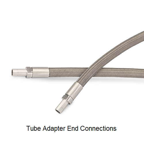 Stainless Steel Braided Hose w/ Tube Adapter Connection Ends